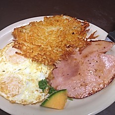 Order Ham Steak Home Style Breakfast food online from Jay Jay Cafe store, Arlington on bringmethat.com