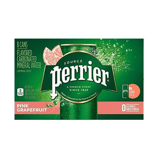 Order Perrier Sparkling Water Slim Can Grapefruit  (8PK 11.15 OZ) 140780 food online from Bevmo! store, Albany on bringmethat.com