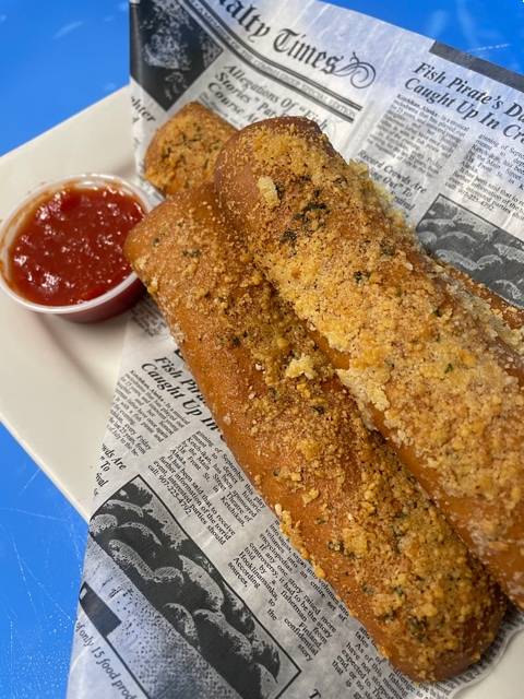 Order 3 Piece. Cheesy Stuffed Breadsticks food online from Nino's Pizza & Restaurant store, Hillsdale on bringmethat.com