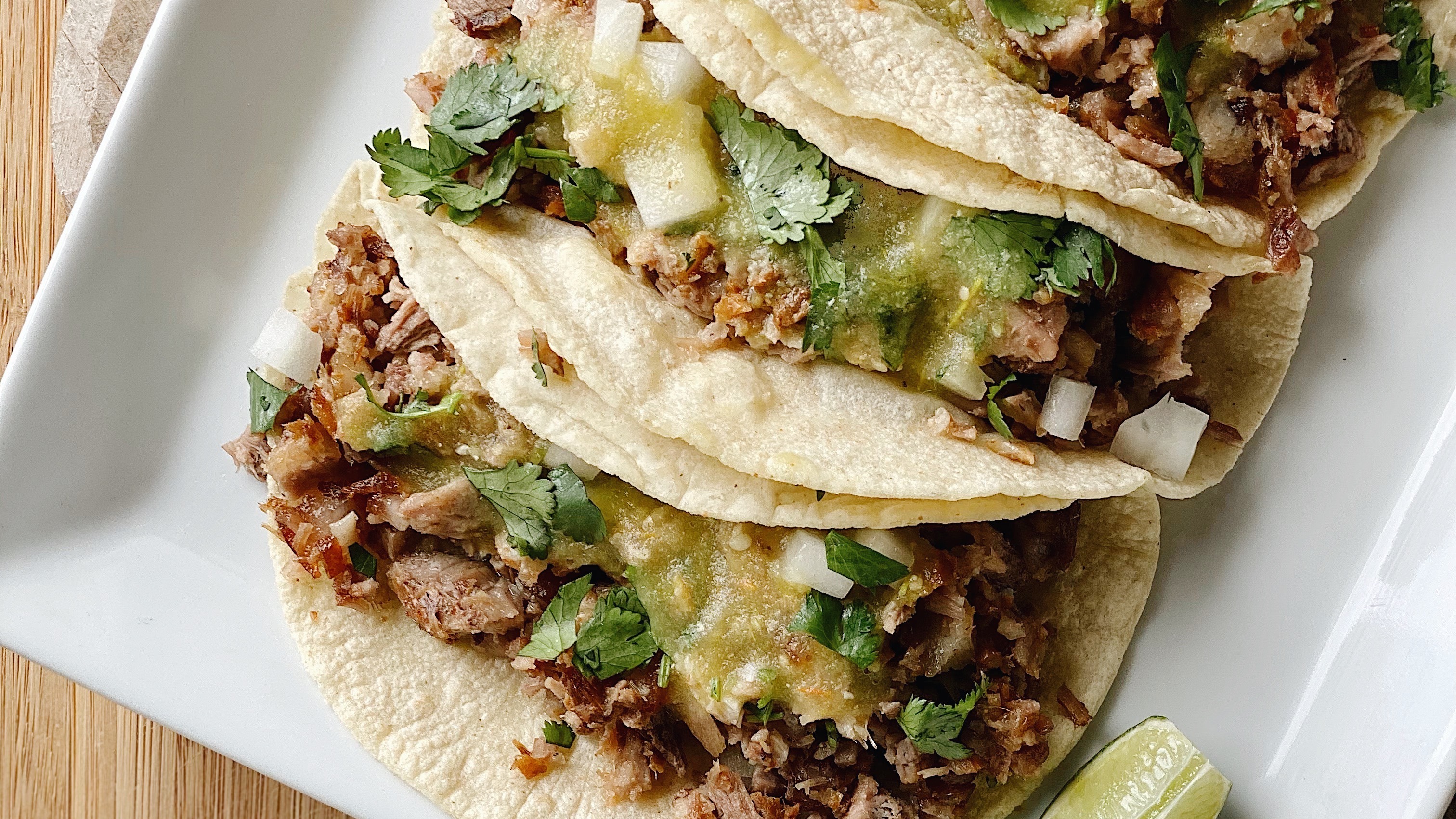Order Carnitas Tacos food online from Tony's Tex-Mex store, Houston on bringmethat.com