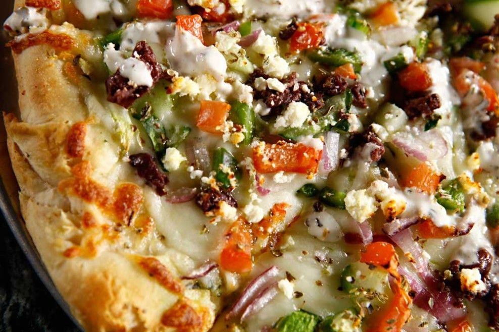 Order The Greek Pizza food online from Nostra Pizza store, Greensboro on bringmethat.com