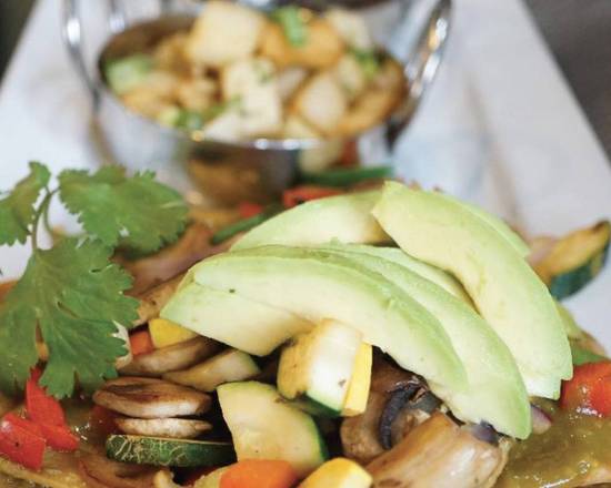 Order VEGAN CHILAQUILES v, veg, gf food online from Agave Coffee & Cafe store, Chula Vista on bringmethat.com