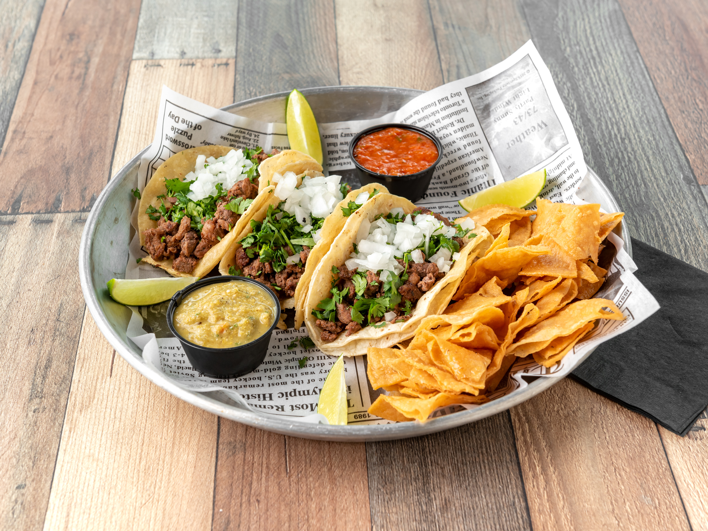 Order Original Steak Street Tacos food online from Tipsy Bar And Pizza store, Huntley on bringmethat.com