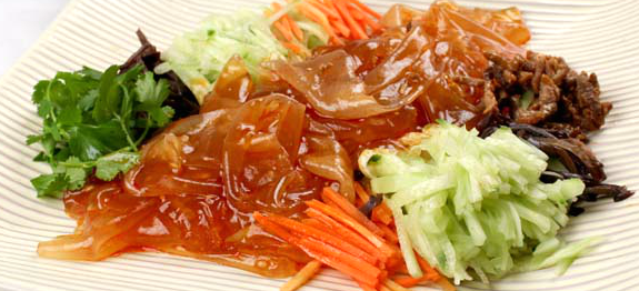 Order C308. Clear Wide Cold Noodles with Pork and Vegetables food online from Potsticker House store, Chicago on bringmethat.com