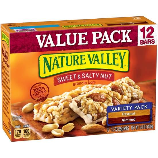 Order Nature Valley Sweet & Salty Nut Granola Bar Variety Pack of Peanut and Almond, 12 - 1.2 oz Bars food online from Cvs store, HAMMOND on bringmethat.com
