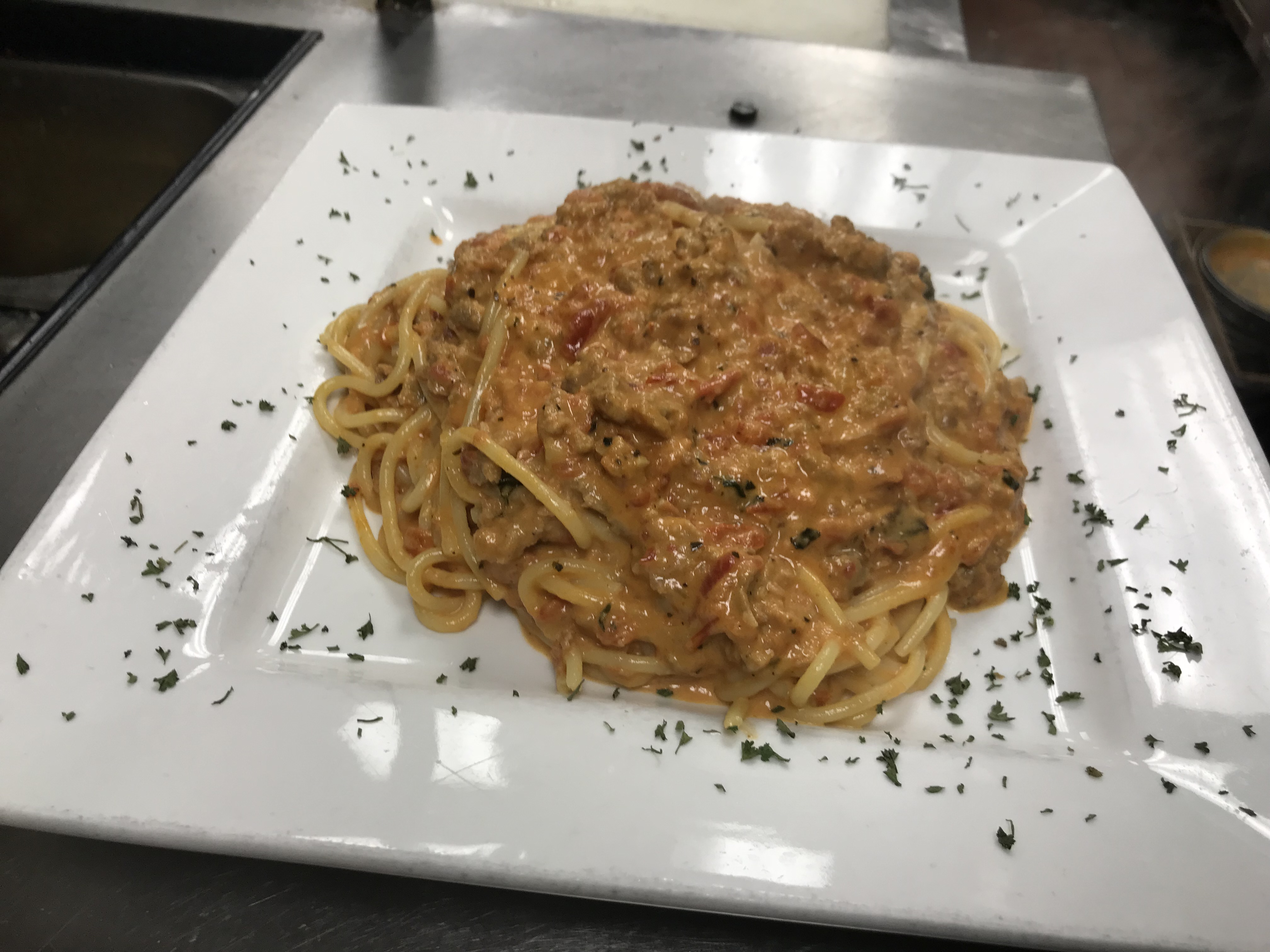 Order Spaghetti Bolognese food online from Tuscany Italian Bistro store, Richardson on bringmethat.com