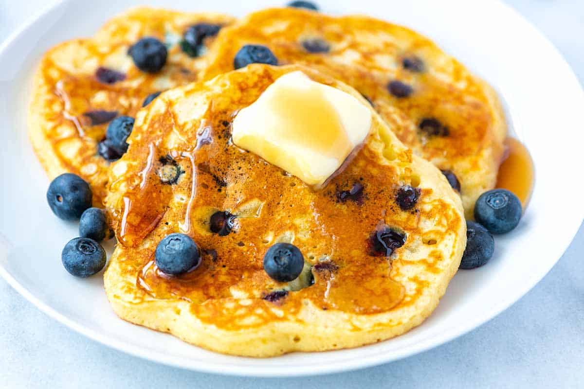 Order Blueberry Pancakes food online from Six Corners Café store, North Bergen on bringmethat.com