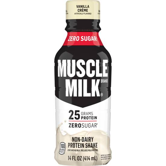 Order Muscle Milk Genuine Non-Dairy Protein Shake Vanilla Creme Bottle (14 oz) food online from Rite Aid store, Brook Park on bringmethat.com