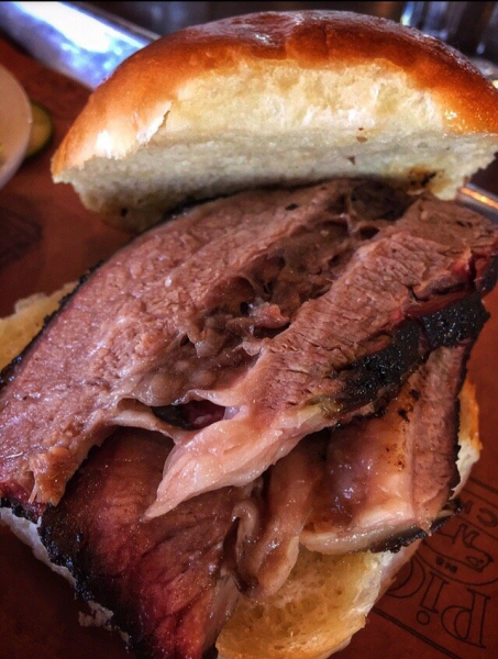 Order Beef Brisket Sandwich food online from Pig In A Pickle store, Corte Madera on bringmethat.com
