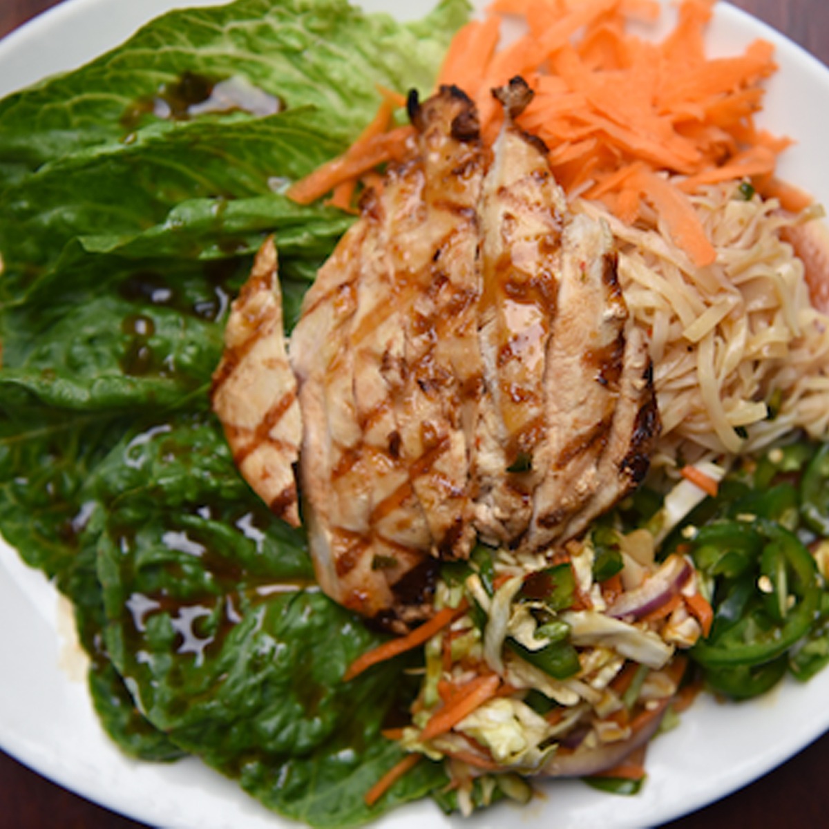 Order Teriyaki Chicken Lettuce Wraps food online from Bbc Tavern and Grill store, Greenville on bringmethat.com
