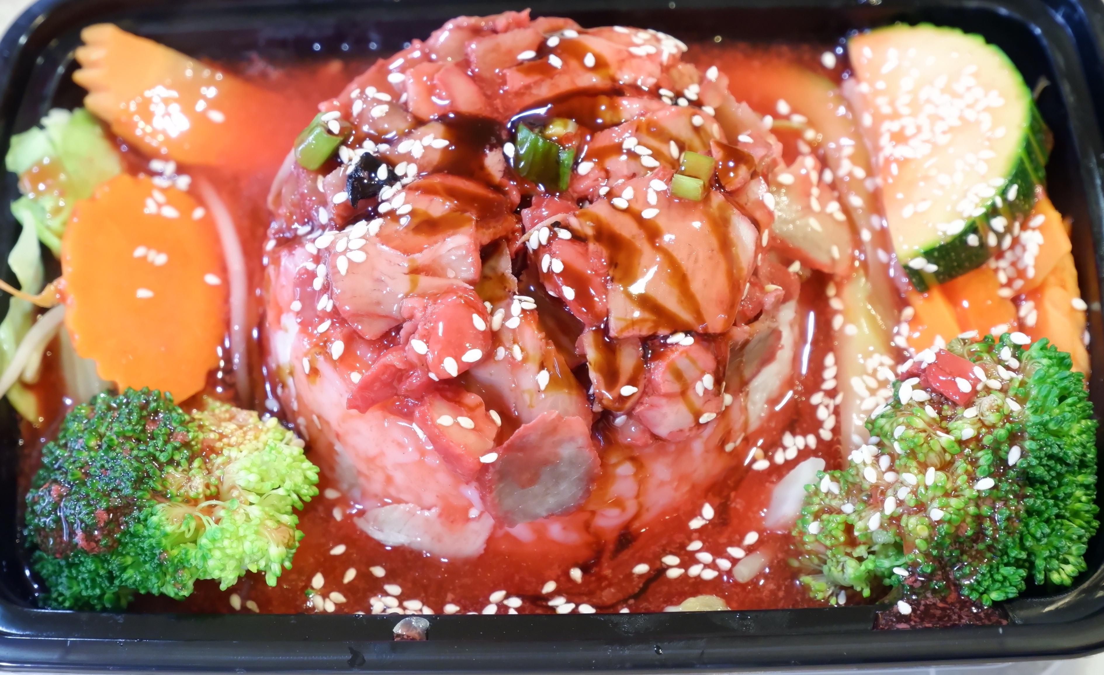 Order BBQ Red Pork over Rice food online from Thai Bbq & Combo store, Paso Robles on bringmethat.com