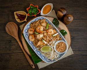 Order Pad Thai Noodles food online from Morningside Thai Restaurant store, Houston on bringmethat.com