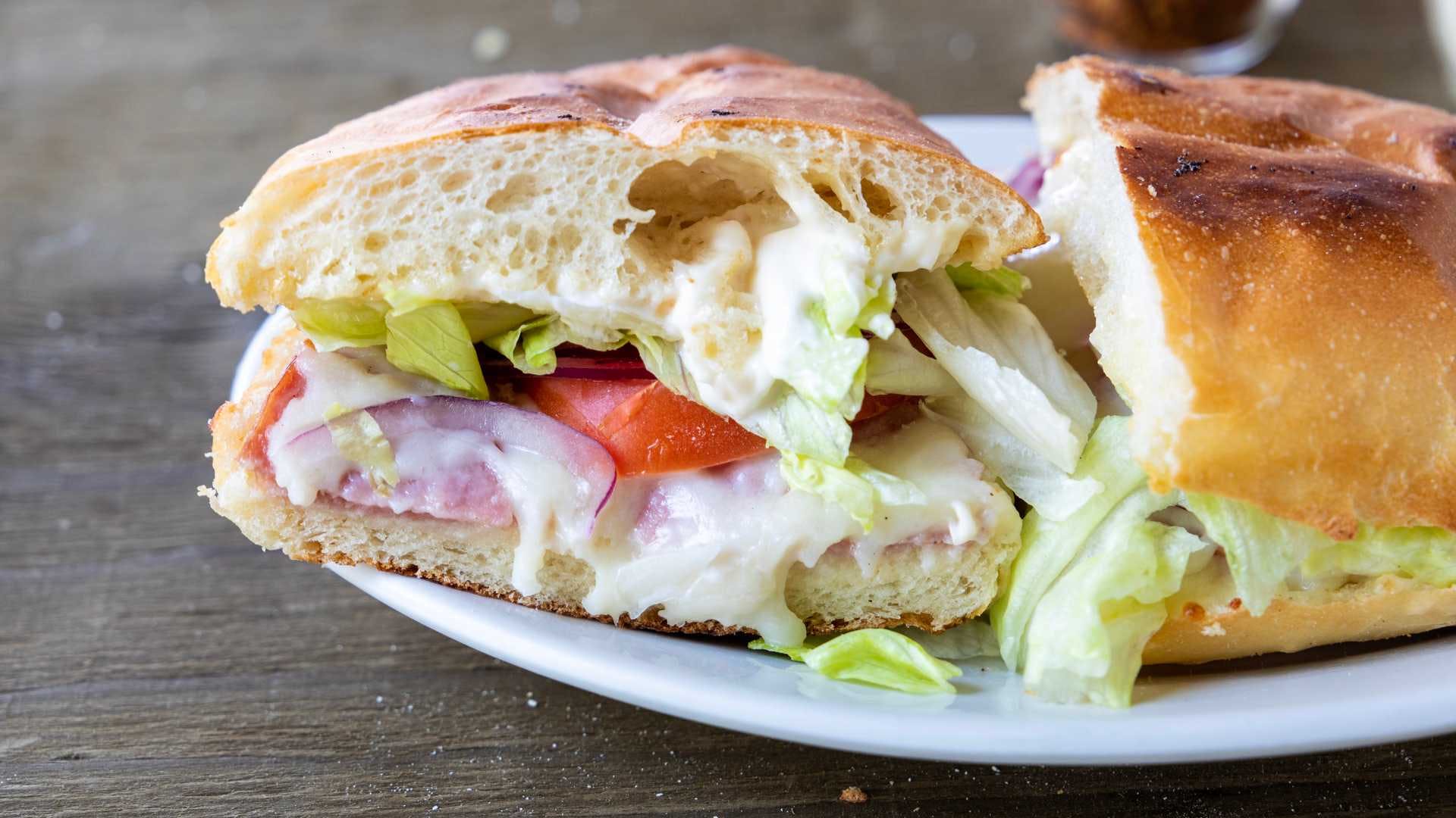 Order Salami Sandwich - Sandwich food online from Giovannis Pizza store, San Jose on bringmethat.com