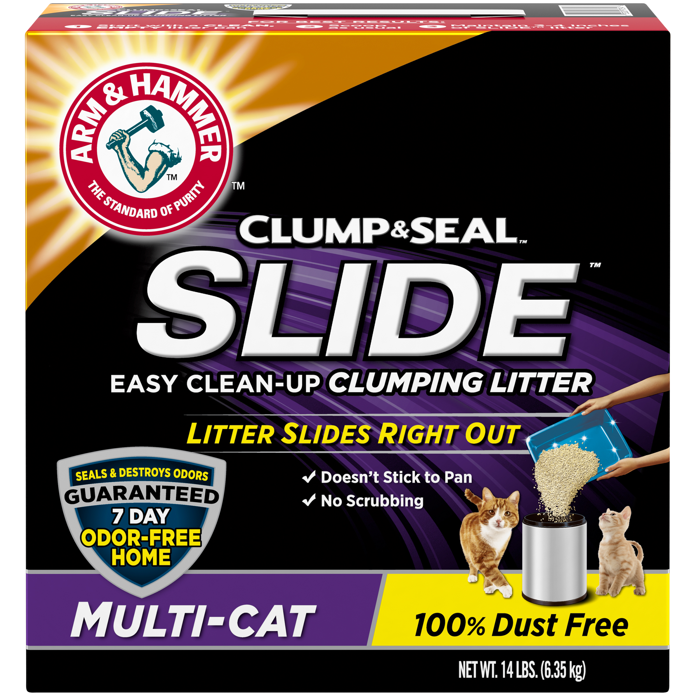 Order Arm & Hammer Slide Clumping Cat Litter, Multi Cat - 14 lbs food online from Rite Aid store, Cathedral City on bringmethat.com