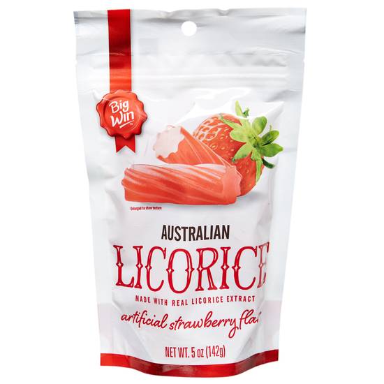 Order Big Win Australian Licorice Strawberry (5 oz) food online from Rite Aid store, Yamhill County on bringmethat.com
