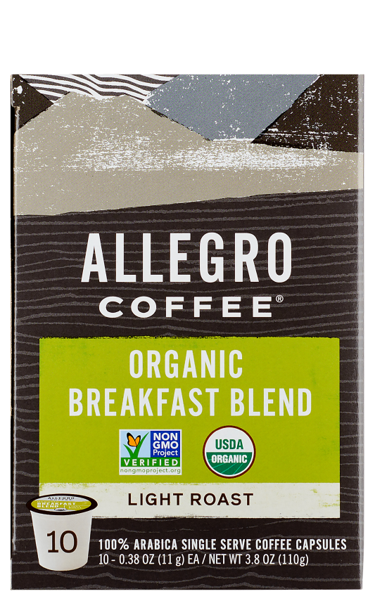 Order Organic Breakfast Blend Capsules (10) food online from Allegro Coffee store, Omaha on bringmethat.com