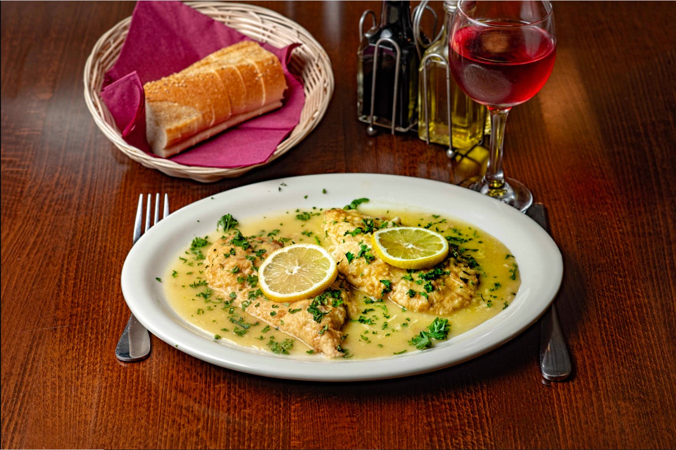 Order Chicken Francese - Dinner food online from Arminio's Italian Corner store, Chatham Township on bringmethat.com