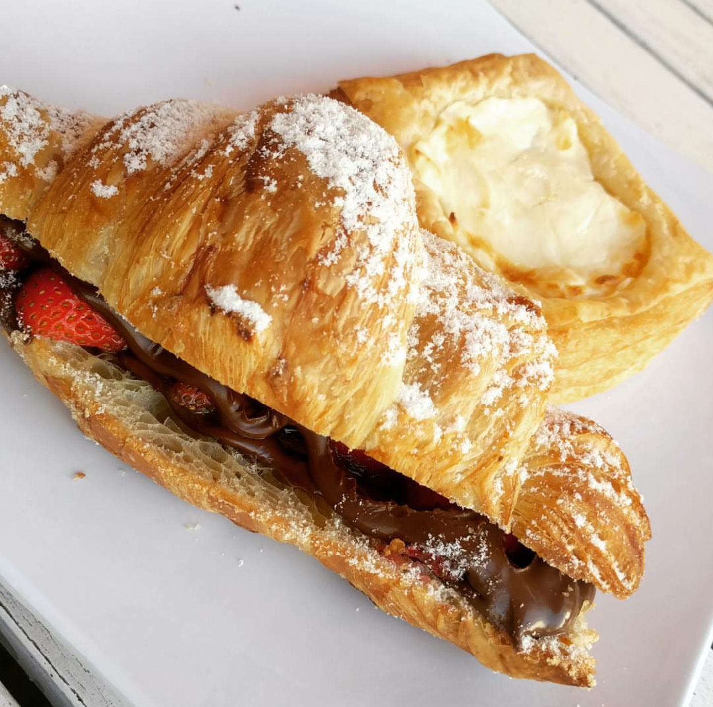 Order Strawberry Nutella Croissant food online from Solo Burritos store, Los Angeles on bringmethat.com