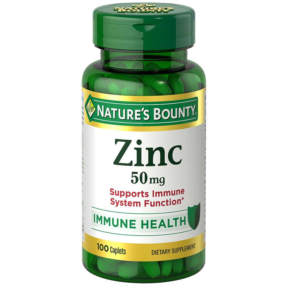 Order Nature's Bounty Zinc Supports Immune System Caplets - 50 mg, 100 ct food online from Rite Aid store, SUFFOLK on bringmethat.com