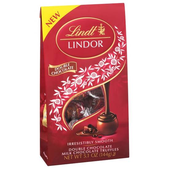Order Lindt LINDOR Double Chocolate Milk Chocolate Truffles, Chocolates with Smooth, Melting Truffle Center, 5.1 oz. Bag food online from Cvs store, SARATOGA on bringmethat.com
