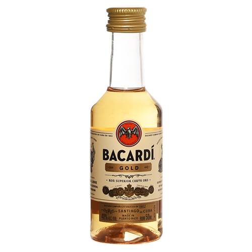 Order Bacardi Gold Rum - 50ml/Single food online from Bottle Shop & Spirits store, Los Alamitos on bringmethat.com