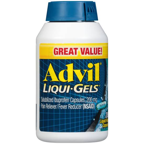 Order Advil Pain Reliever and Fever Reducer Liqui-Gels with Ibuprofen 200 mg (200 ct) food online from Rite Aid store, BUTLER on bringmethat.com
