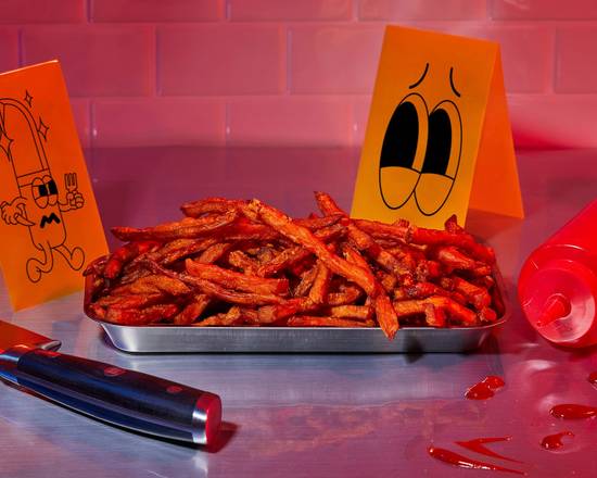 Order Main Suspect Sweet Potato Fries food online from Murder-A-Burger store, Riverside on bringmethat.com