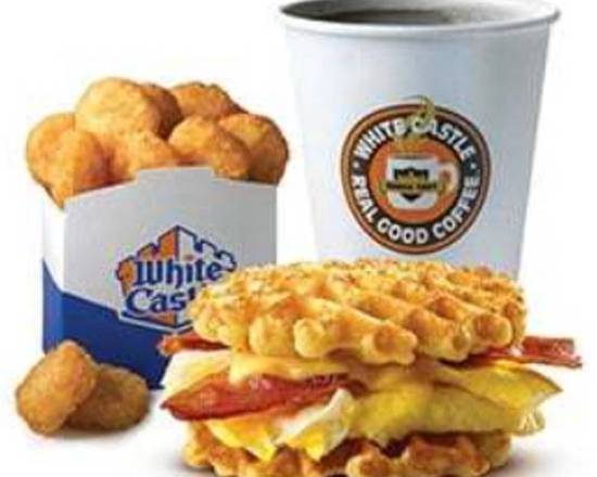 Order BELGIAN WAFFLE SLIDER COMBO CAL 730-860 food online from White Castle store, Toms River on bringmethat.com