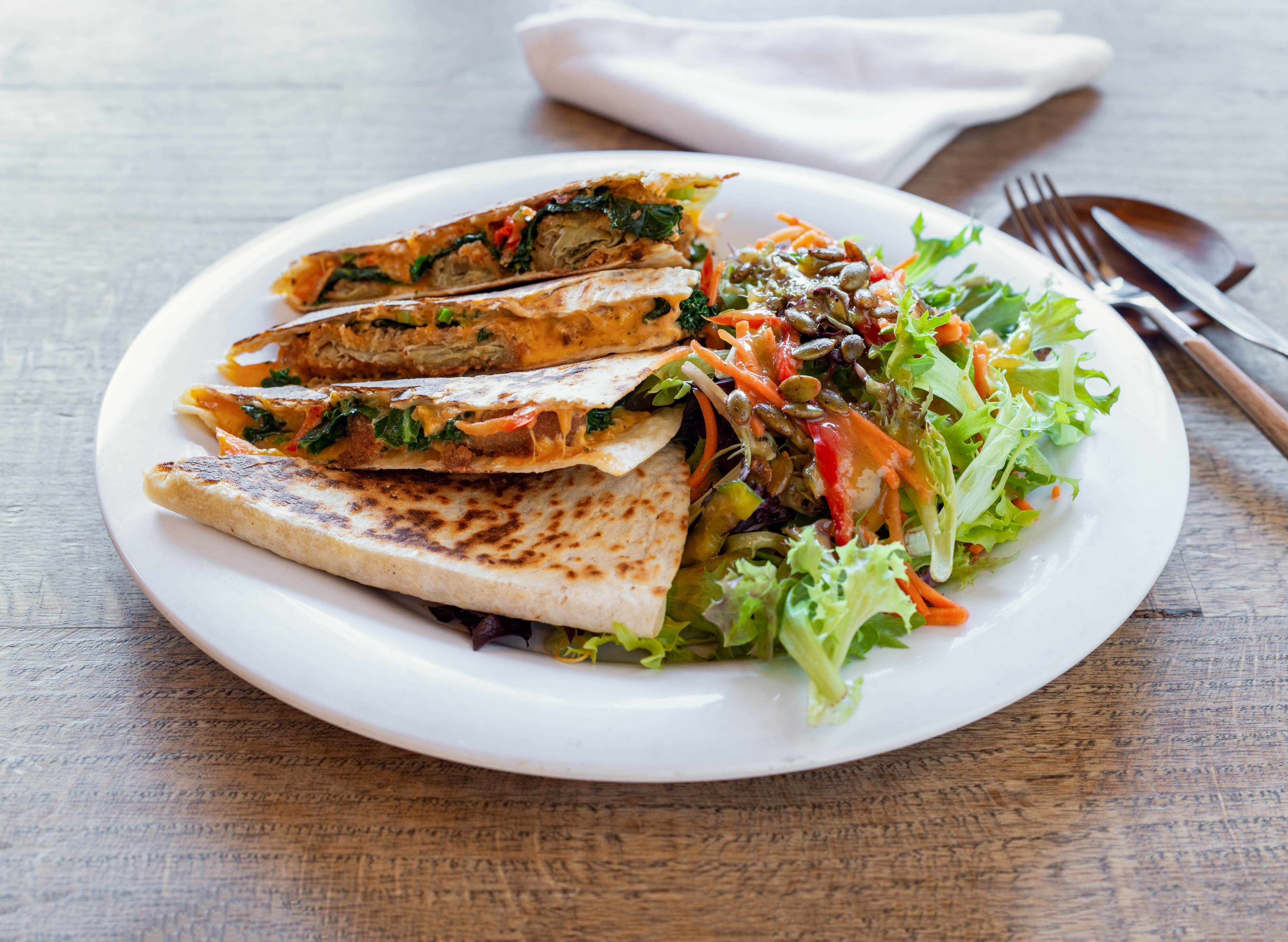 Order Quesadilla food online from Stone Way Cafe store, Seattle on bringmethat.com