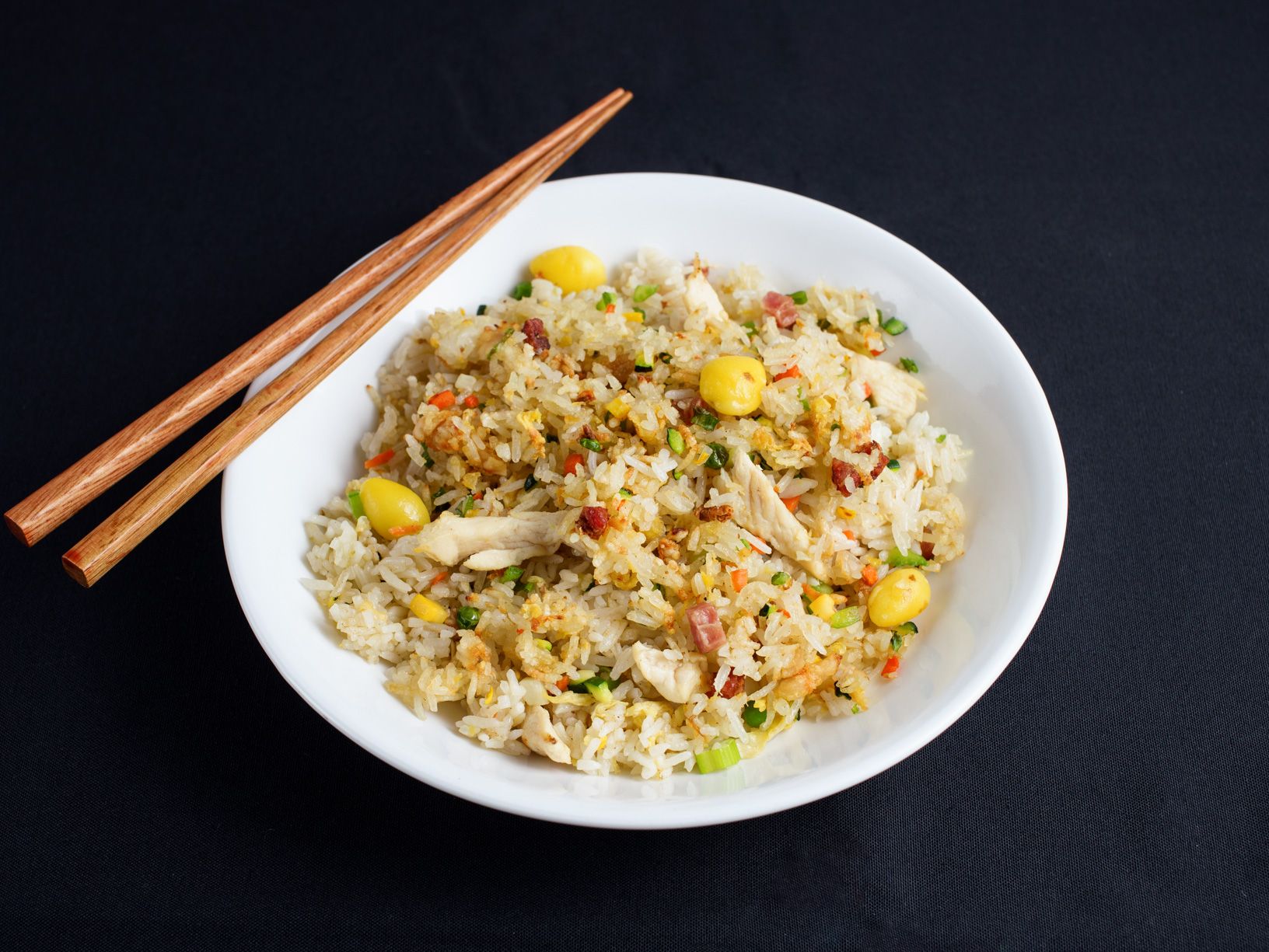 Order Lop Cheong and Chicken Yang Chow Fried Rice by China Live Signatures food online from Papalote Mexican Grill store, Palo Alto on bringmethat.com