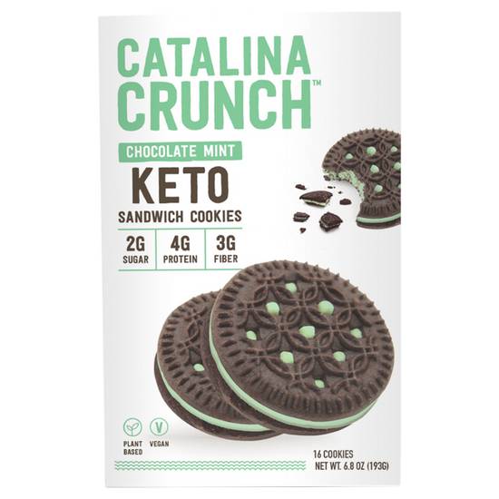 Order Catalina Crunch Chocolate Mint Sandwich Cookie 6.8oz food online from Everyday Needs by Gopuff store, Waltham on bringmethat.com