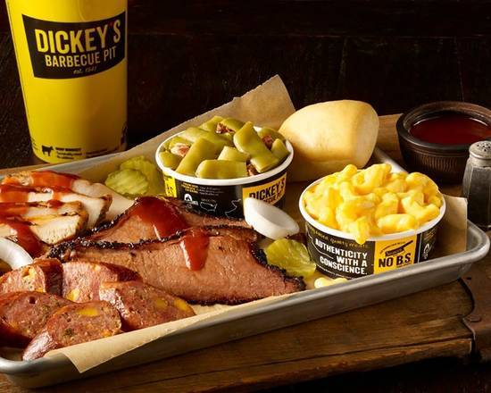 Order 3 Meat Plate food online from Dickey'S Barbecue Pit store, Las Vegas on bringmethat.com