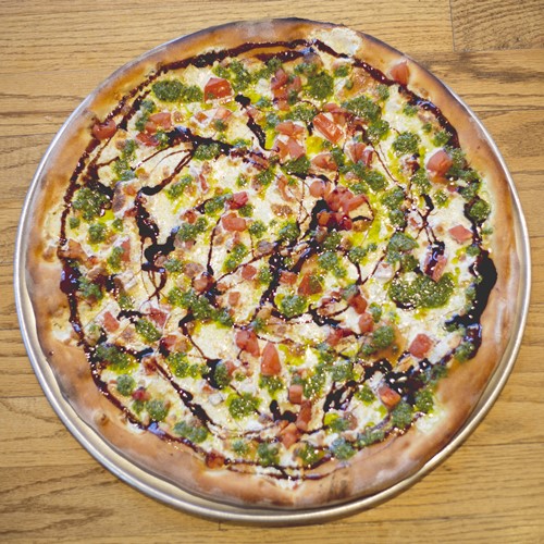 Order Fresh Mozzarella and Pesto Pizza food online from Il Forno Italiano store, Newport on bringmethat.com
