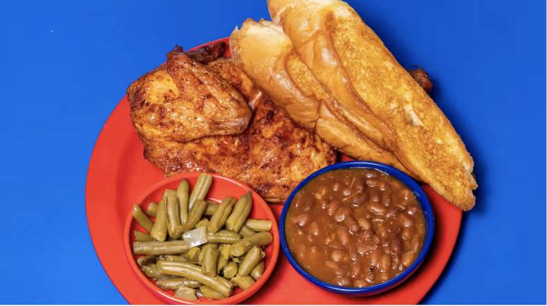 Order Smoked Chicken Platter  food online from Bandana Bar-B-Q store, Carbondale on bringmethat.com