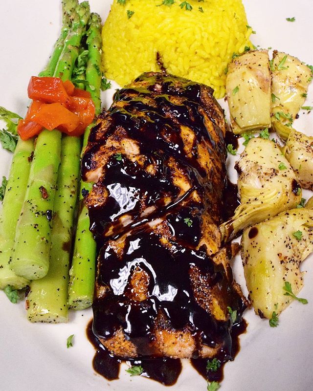 Order Salmon Balsamico food online from Bulerias tapas bar store, Chicago on bringmethat.com