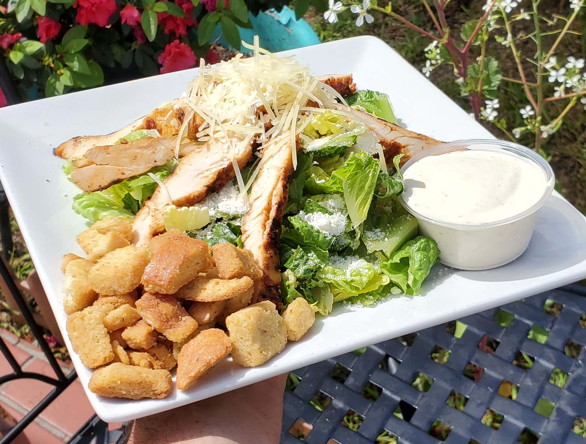 Order Chicken Ceasar Salad food online from Aristo Cafe store, Torrance on bringmethat.com