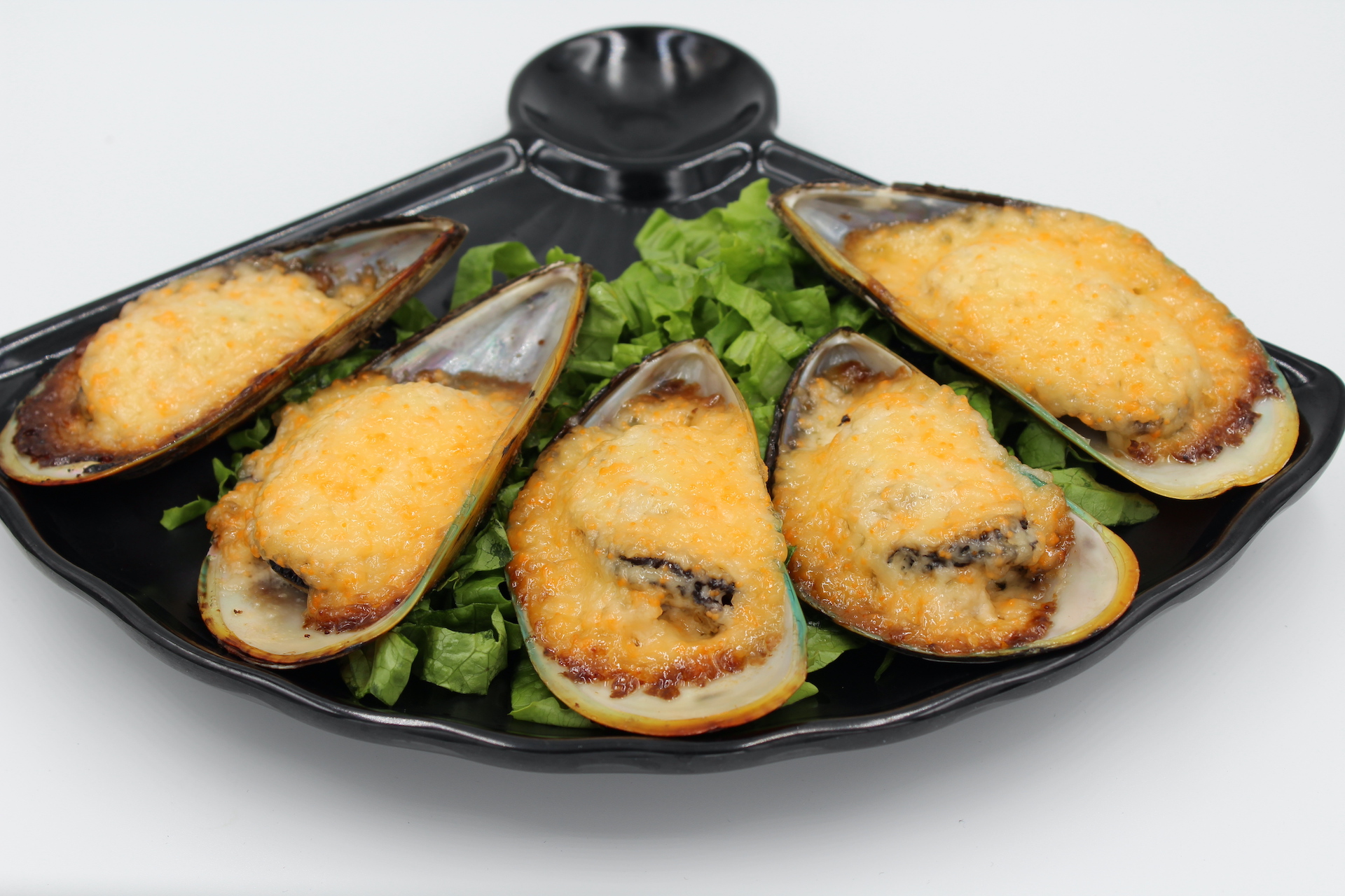 Order A17. Baked mussels with dynamite sauce  food online from Watda Pho store, Englewood on bringmethat.com