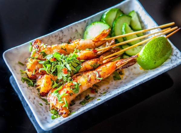 Order Shrimp Skewers food online from Le Bleu store, Austin on bringmethat.com