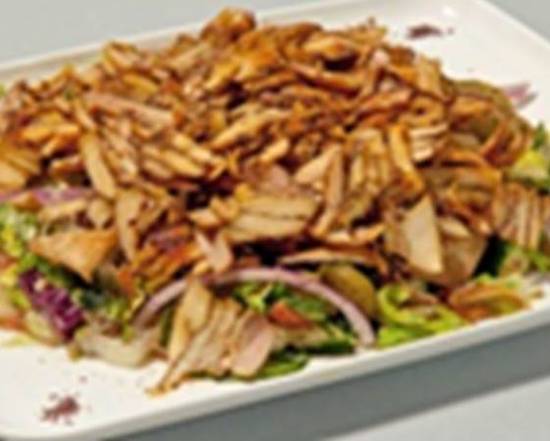 Order CHICKEN SHAWARMA SALAD PLATE SMALL SIZE food online from Almadina Halal store, Norcross on bringmethat.com