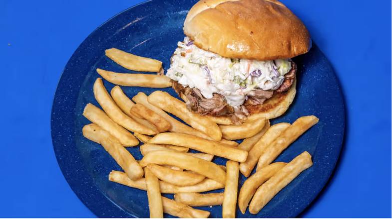 Order Southern Style Pork Sandwich food online from Bandana Bar-B-Q store, Carbondale on bringmethat.com