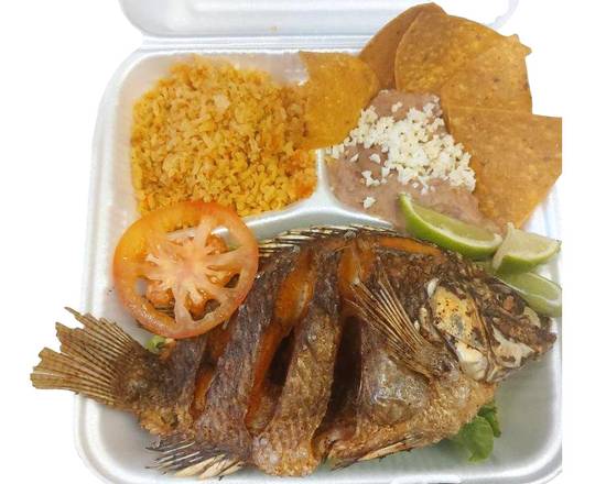 Order Mojarra Plate food online from Melo Burger store, Inglewood on bringmethat.com