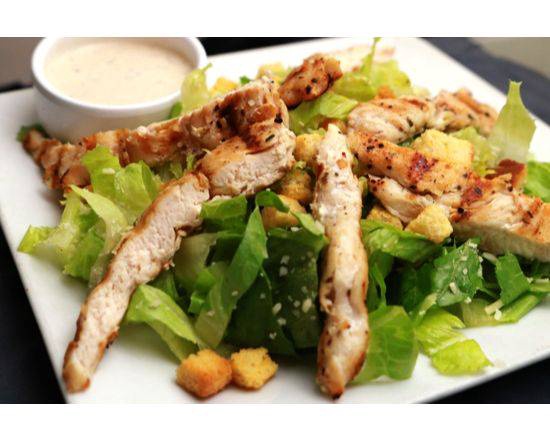 Order Chicken Caesar Salad (D, V) food online from Gyro Gyro store, Hartsdale on bringmethat.com