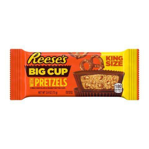 Order Reese's Big Cup with Pretzels Peanut Butter Cups King Size 2.6oz food online from 7-Eleven store, La Grange on bringmethat.com