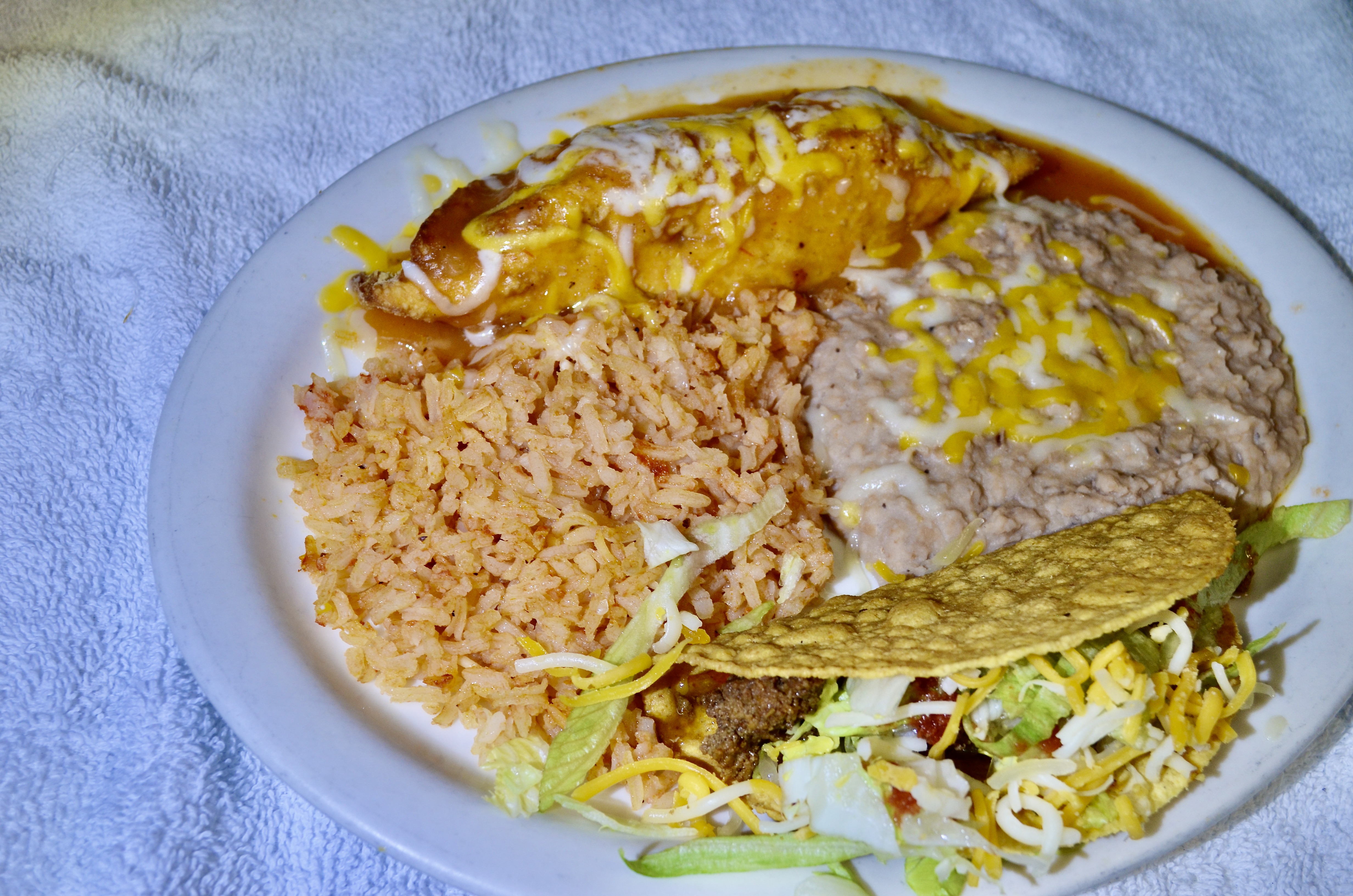 Order Combination Plate with 2 Items food online from El Amigo store, Golden on bringmethat.com