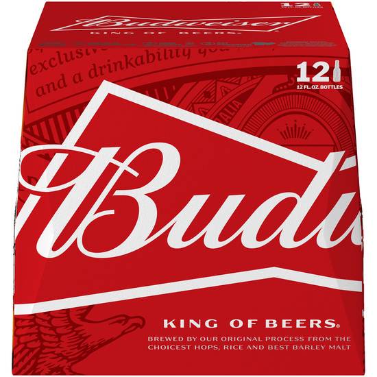 Order Budweiser, 12pk-12oz bottle beer (5.0% ABV) food online from Loves Liquor & Wine store, Loves Park on bringmethat.com