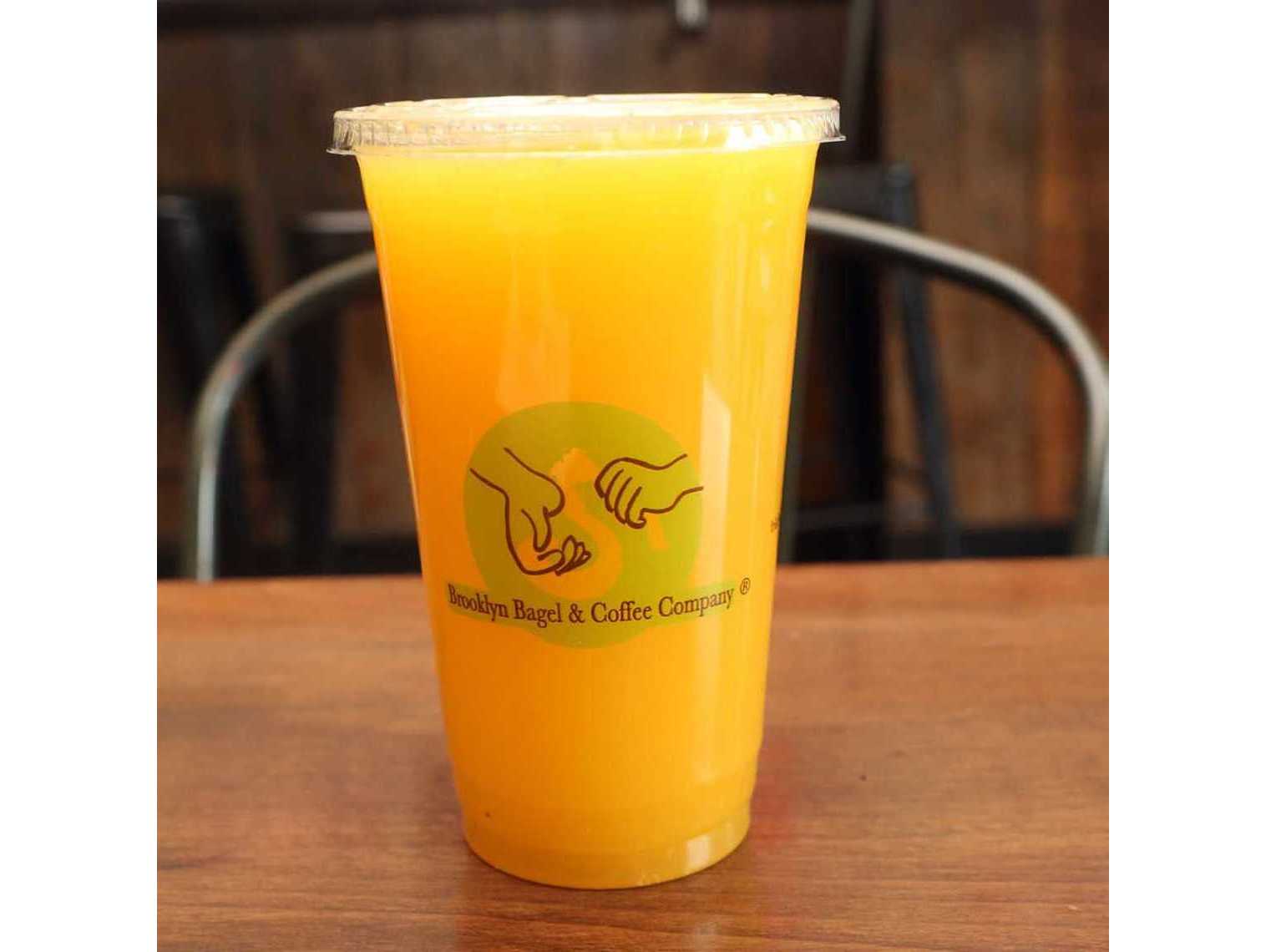 Order Small Fresh Squeezed Orange Juice 10oz food online from Brooklyn Bagel And Coffee Company store, Woodside on bringmethat.com