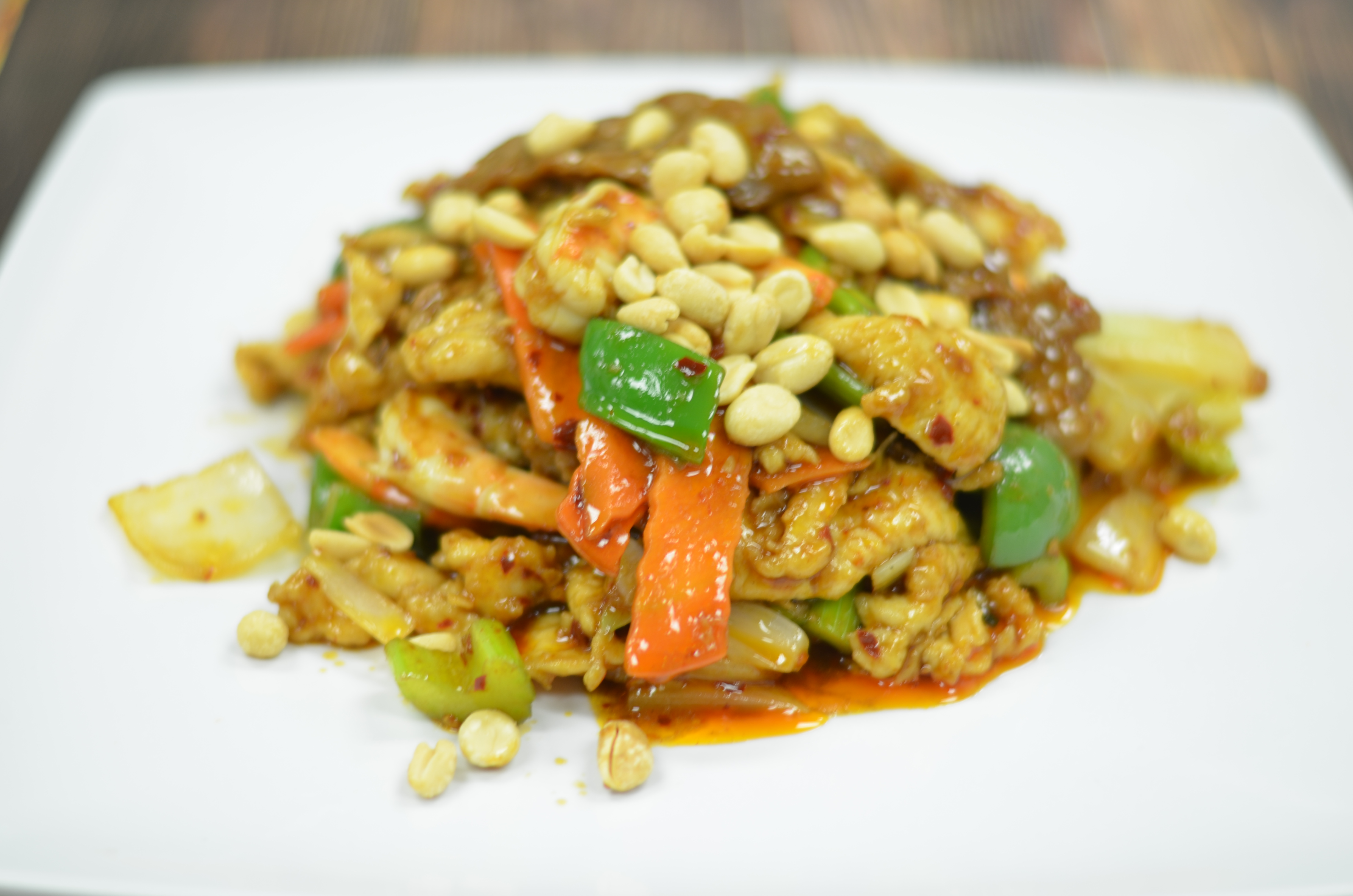 Order Kung Pao Triple Chef's Special food online from Yumi Cafe store, Richmond on bringmethat.com
