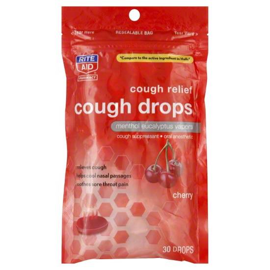 Order Rite Aid Pharmacy Cough Drops Cherry (30 ct) food online from Rite Aid store, PITTSBURGH on bringmethat.com