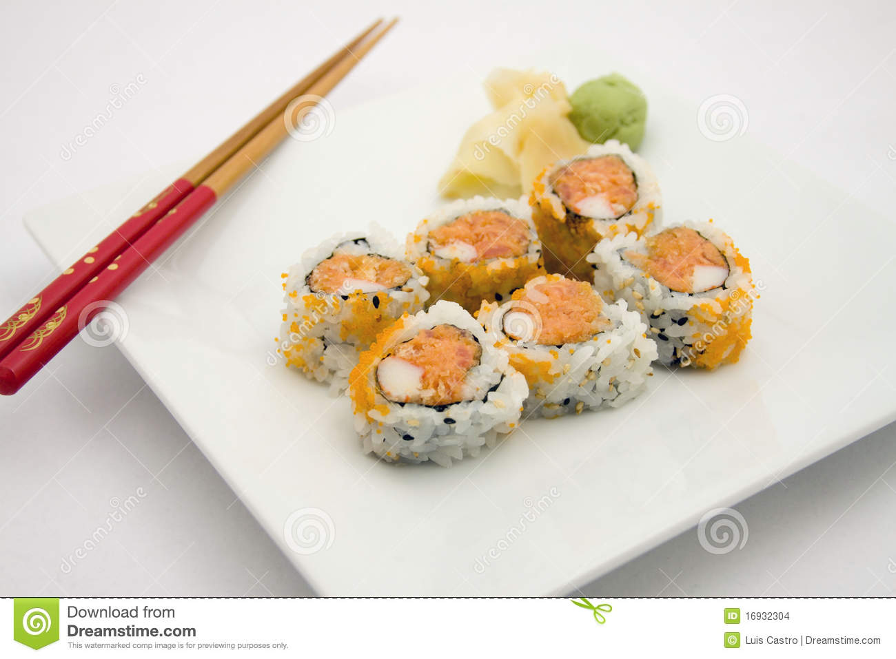 Order Spicy White Tuna Roll food online from Iron Chef store, Phoenix on bringmethat.com