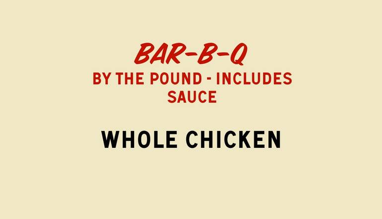 Order Whole Chicken food online from Jim N Nicks Barbeque store, Jasper on bringmethat.com